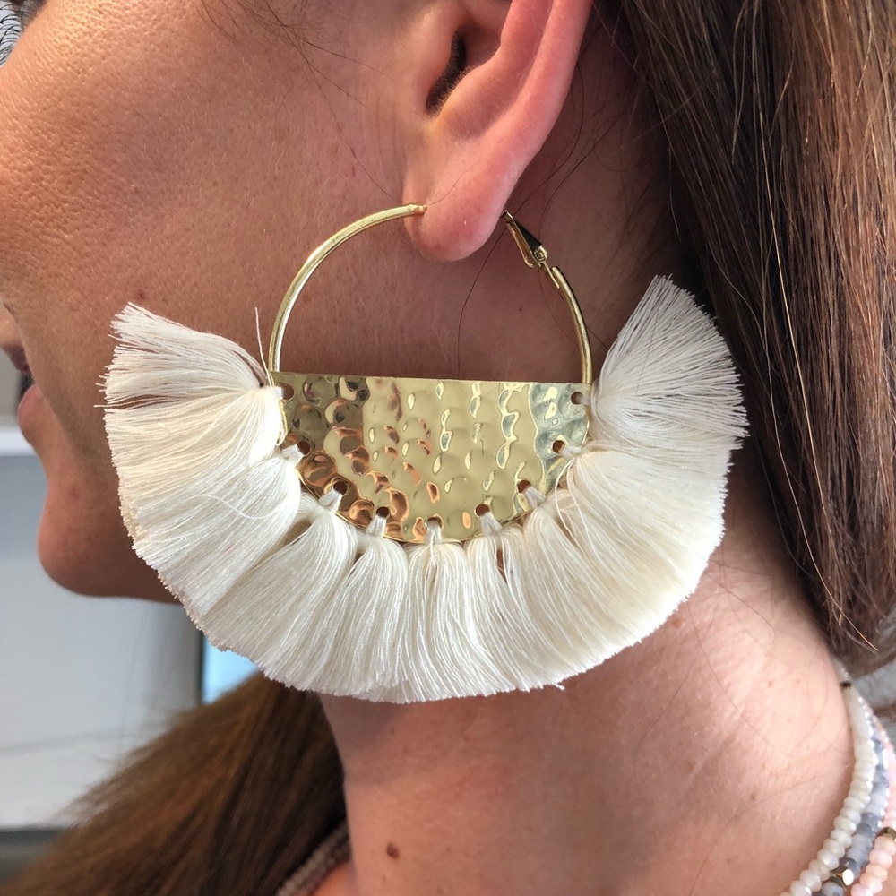 Ivory Tassel Earrings